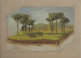 Boceto de paisaje con árboles II 2010