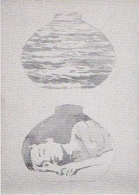 Durmiente, boceto. Acuarela/papel 40 x 30 cm