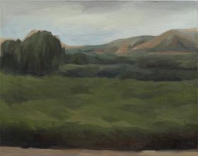 Paisaje desde el trén, 2008 Óleo 73 x 92 cm