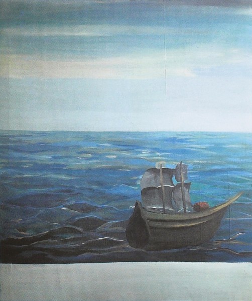 El barco, 1986 Acrílico/lienzo 146 x 120 cm El barco, 1986 Acrílico/lienzo 146 x 120 cm