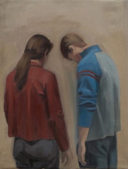 Dos figuras, 2008 &Oacute;leo 81 x 60 cm