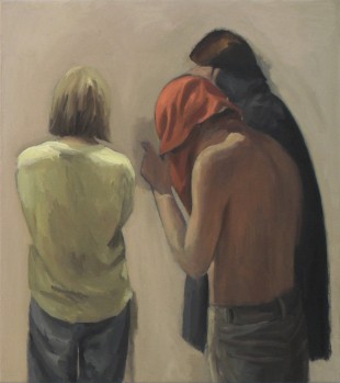 Tres figuras III, 2008 &Oacute;leo 81 x 73 cm