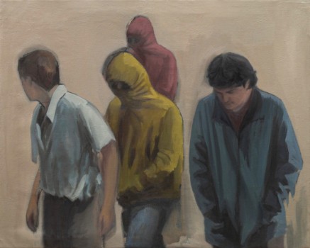 Cuatro figuras, 2008 &Oacute;leo/lino 81 x 100 cm