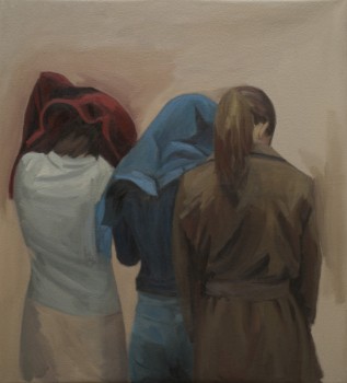 Tres mujeres, 2008 &Oacute;leo 81 x 73 cm