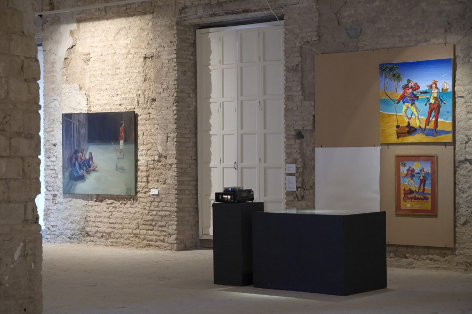 con Victoria Gil en M&uacute;ltiplo de 100, CICUS, 2015. Foto Claudio del Campo